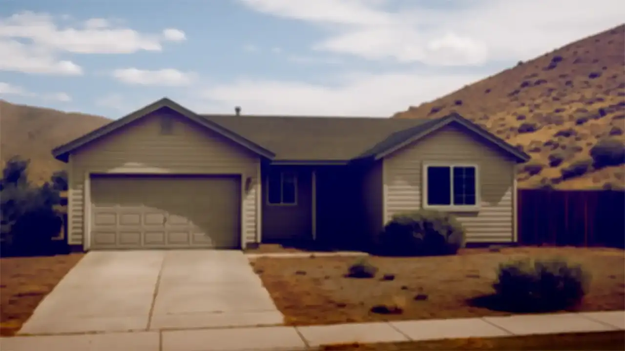 Sun Valley NV homes on a hillside street